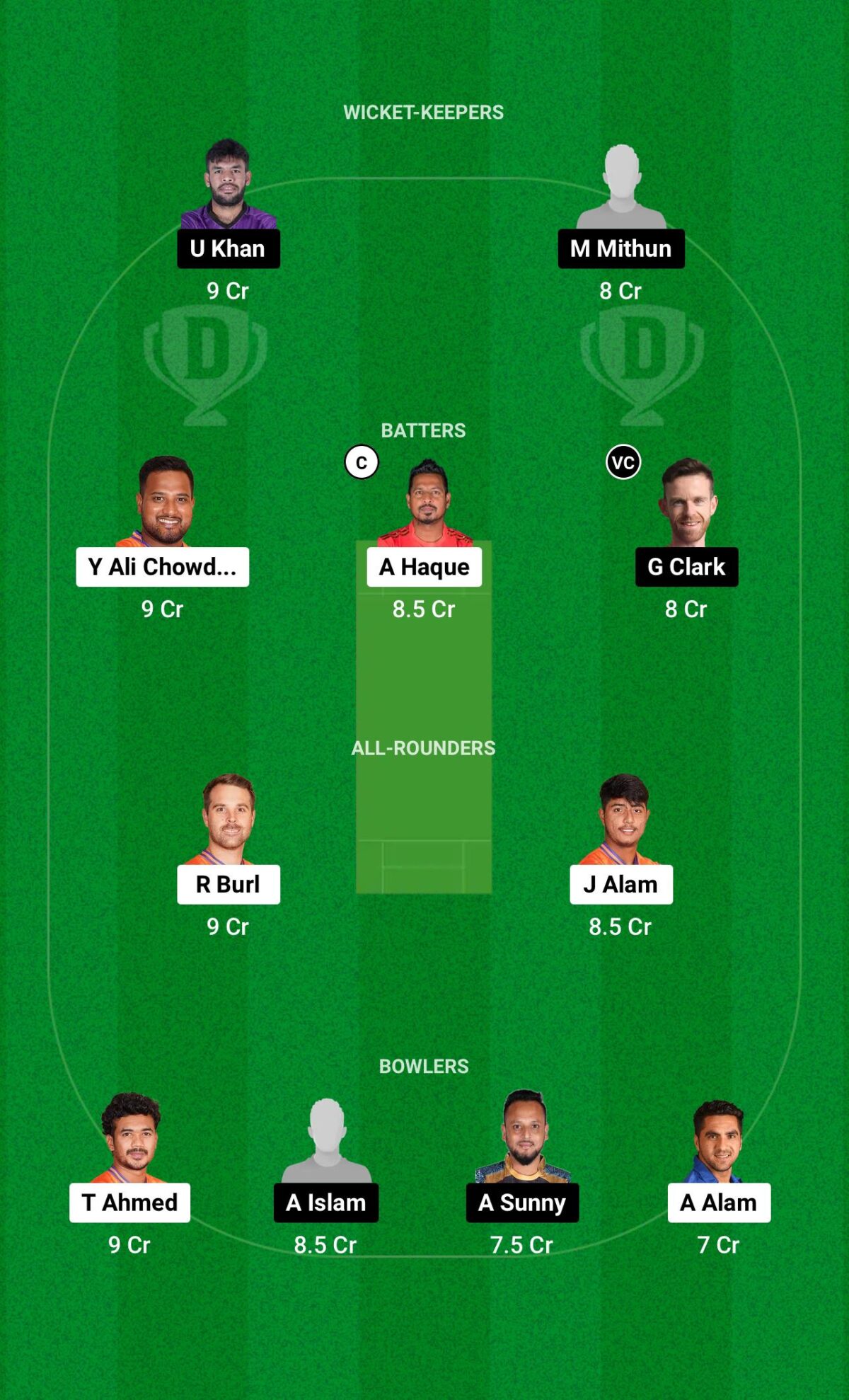 DBR vs CHK Dream11 Prediction Grand League Team