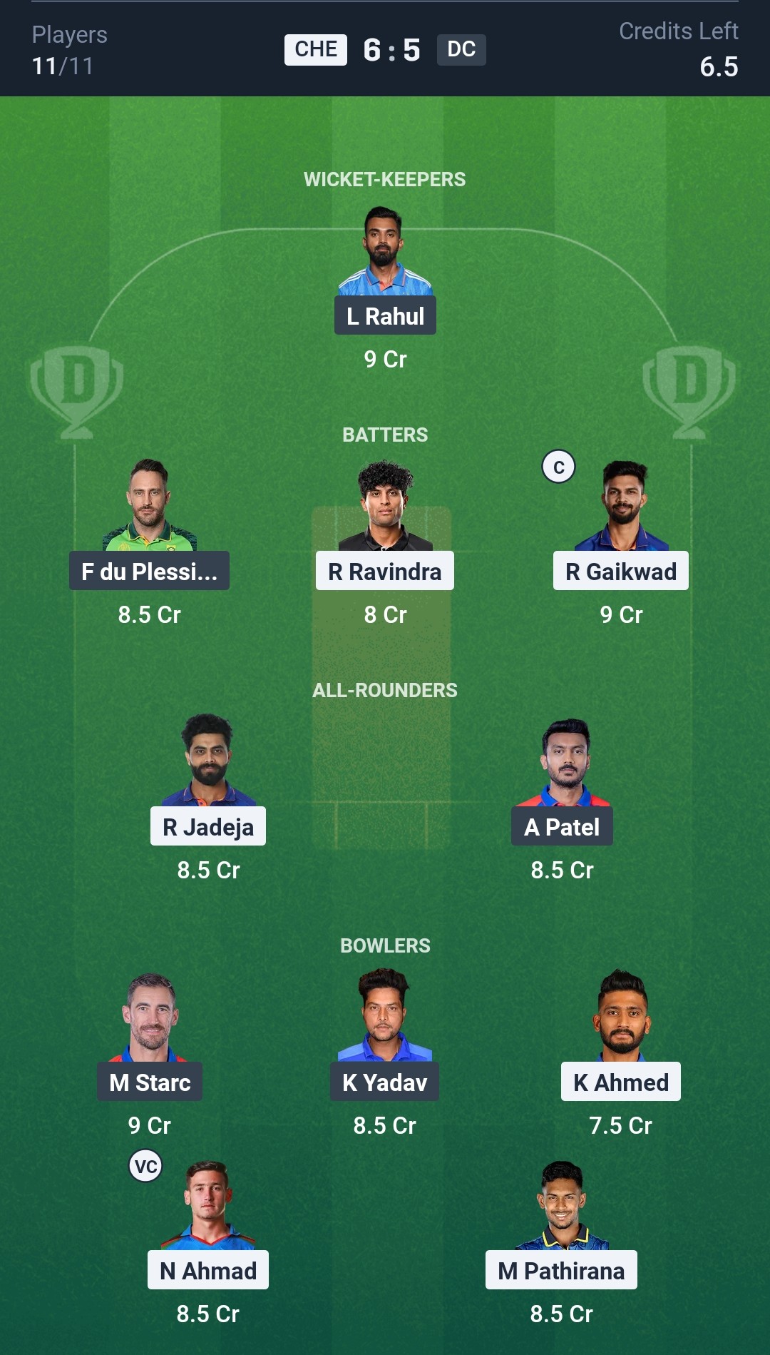 CHE vs DC Dream11 Prediction Today Match 17 Playing XI IPL 2025 Small League Team