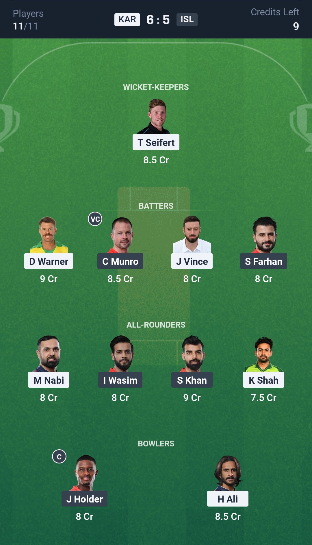 KAR vs ISL Dream11 Prediction Today Match 10 Playing XI PSL 2025 Grand League Team