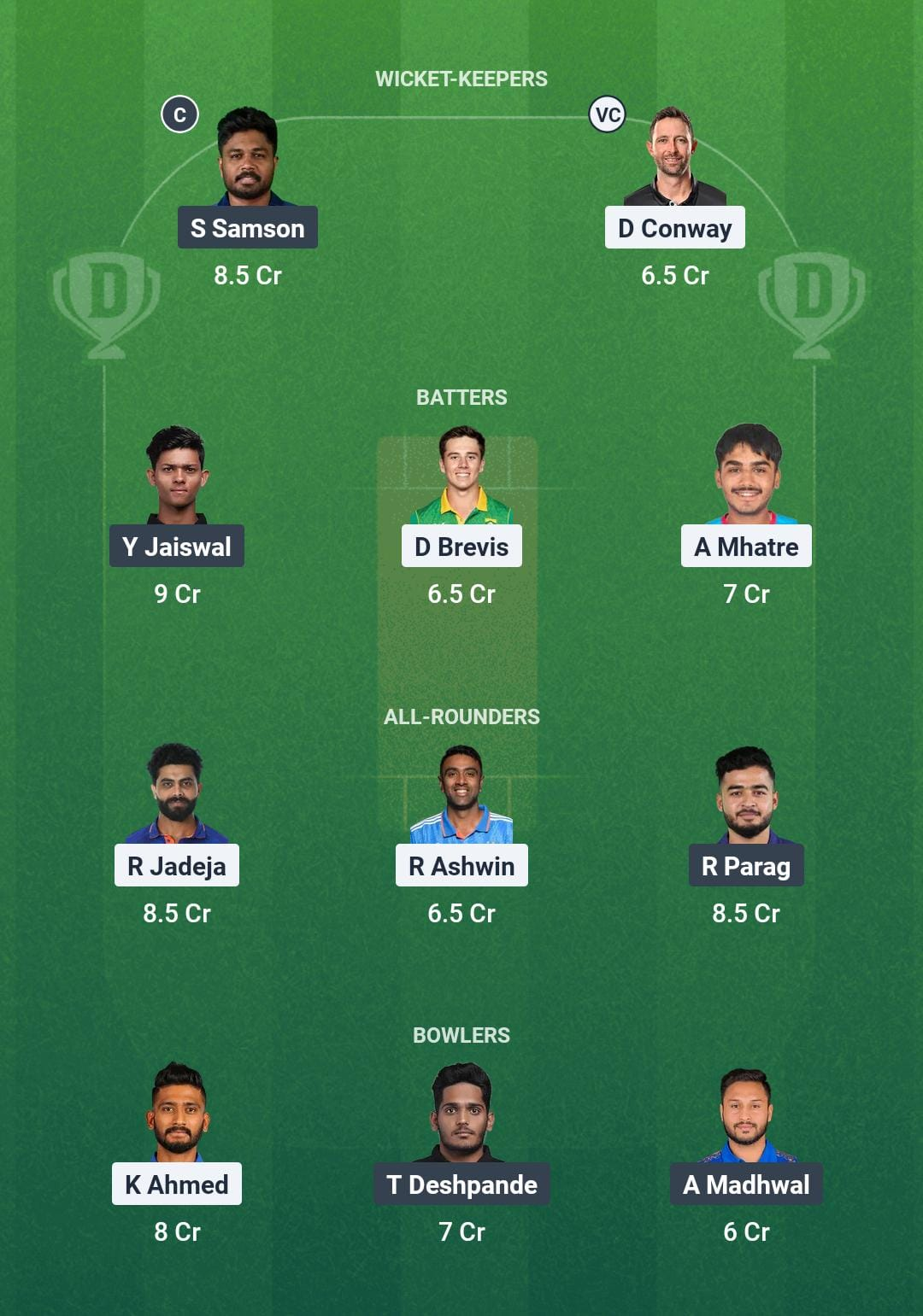 CHE vs RR Dream11 Prediction Today Match 62 Playing XI IPL 2025 Grand League Team