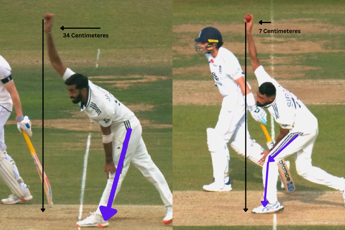 Jasprit Bumrah action with no bend in knee
