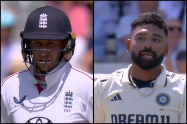 Mohammed Siraj Joe Root Bazball mocking ENG vs IND 3rd Test