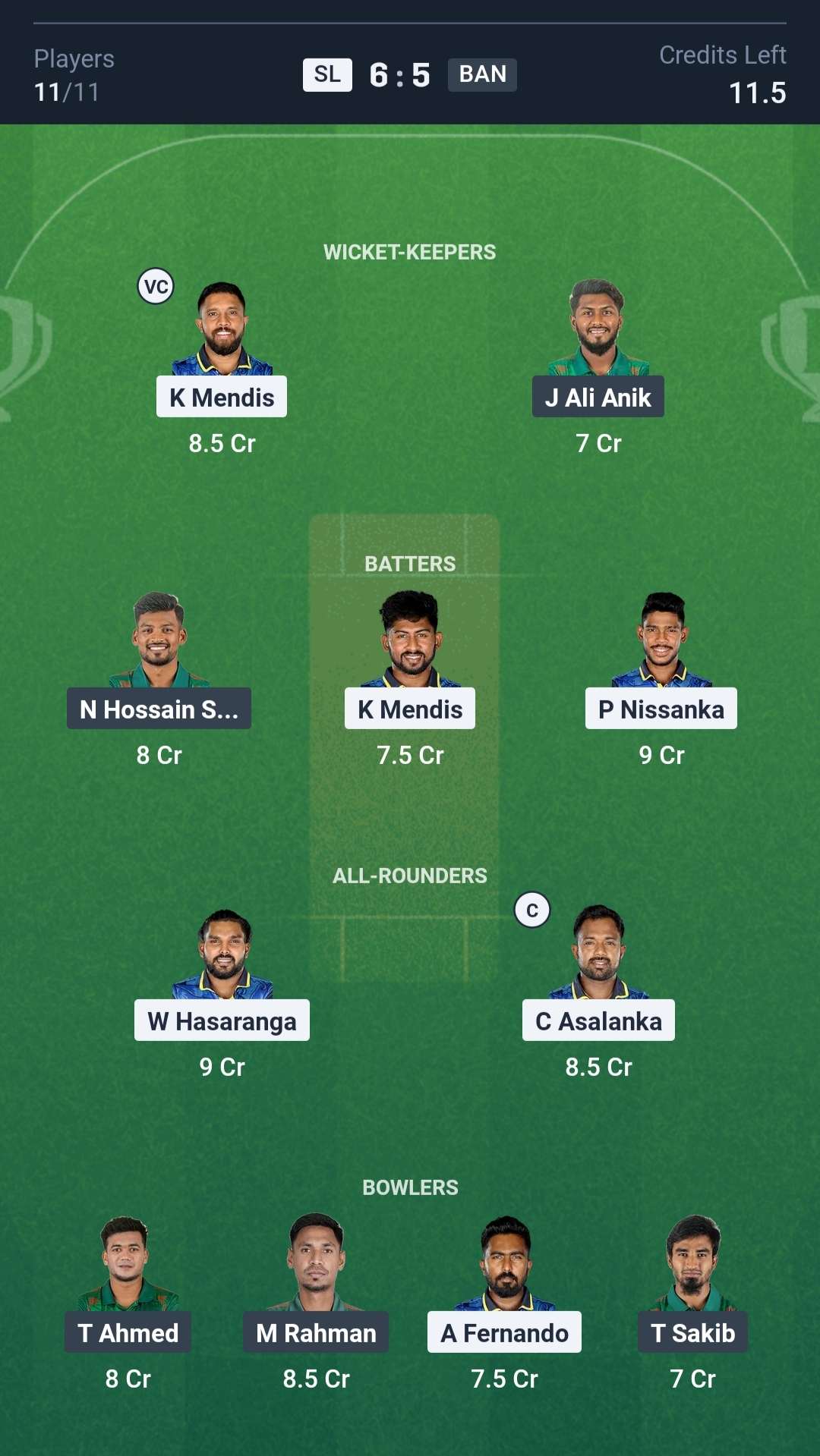 SL vs BAN Dream11 Prediction Today 2nd ODI Playing XI Small League Team