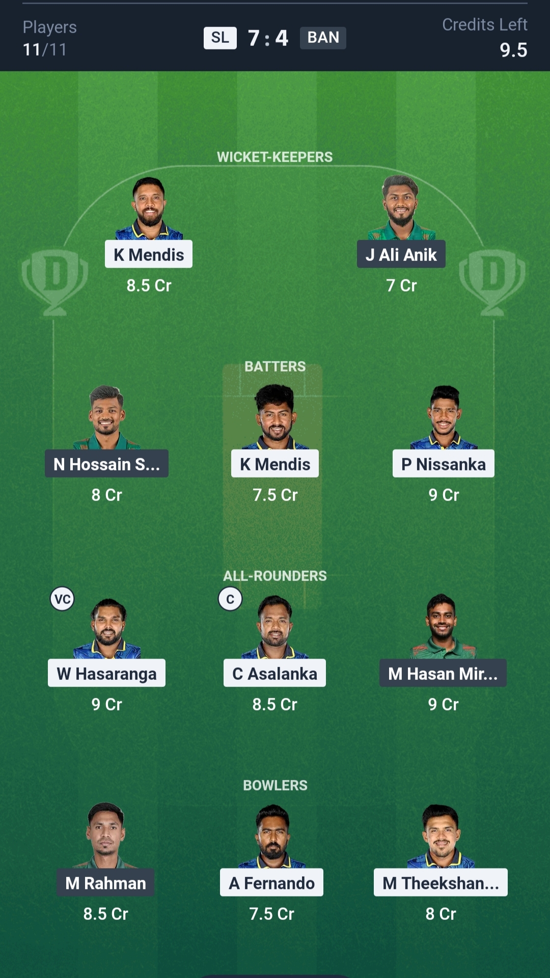 SL vs BAN Dream11 Prediction Today 3rd ODI Playing XI Small League Team