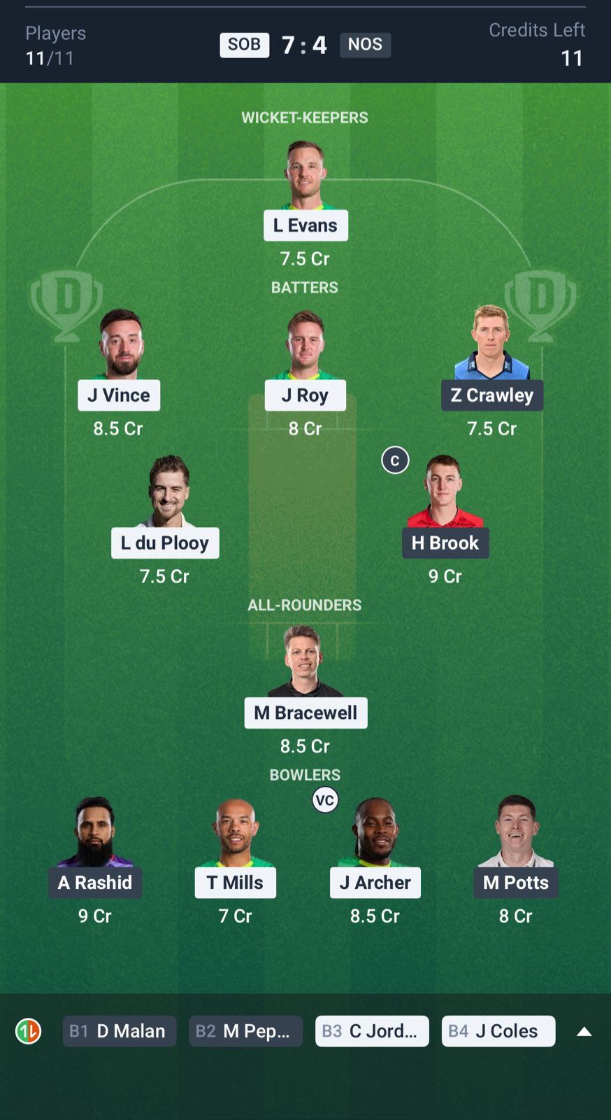 SOB vs NOS Dream11 Prediction The Hundred 2025 Match 11