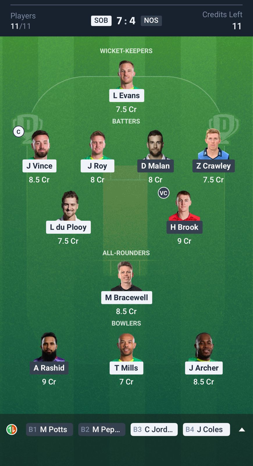 SOB vs NOS Dream11 Prediction The Hundred 2025 Match 11