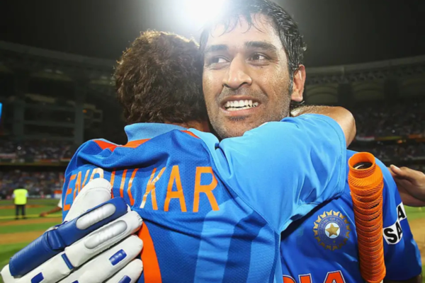 Sachin Tendulkar MS Dhoni India 2011 World Cup
