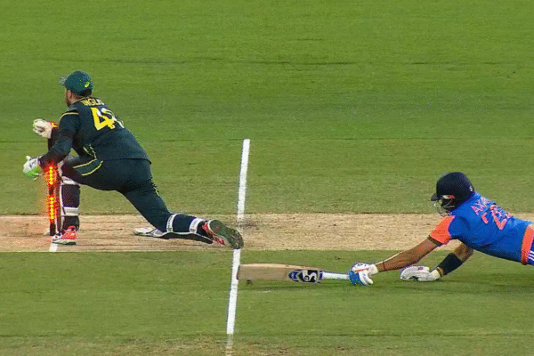 Axar Patel Slips After Mix-up With Abhishek Sharma, Suffers Unfortunate Runout In AUS vs IND 2nd T20I [WATCH]
