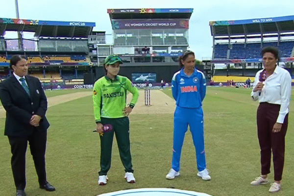 Handshake Saga Continues! Harmanpreet Kaur and Fatima Sana Do Not Shake Hands At Toss In IND vs PAK Women's World Cup 2025