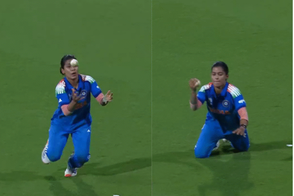 Amanjot Kaur Pulls Off Brilliant Juggling Catch To Dismiss Centurion Laura Wolvaardt in SA W vs IND W Women's World Cup 2025 Final [WATCH]